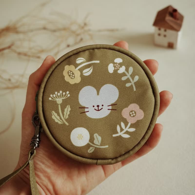 曼蒂的花花小鼠小圓包 / 零錢包 / 小收納包