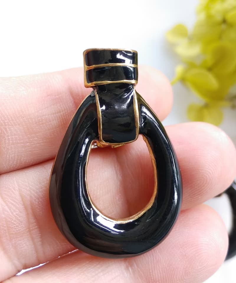 Vintage Jewelry 西洋古董飾品 個性 摩登 黑色調 夾式耳環