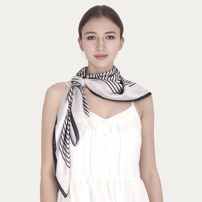 空中的浪漫大方巾絲巾90厘米 Jardin Des Fontaines