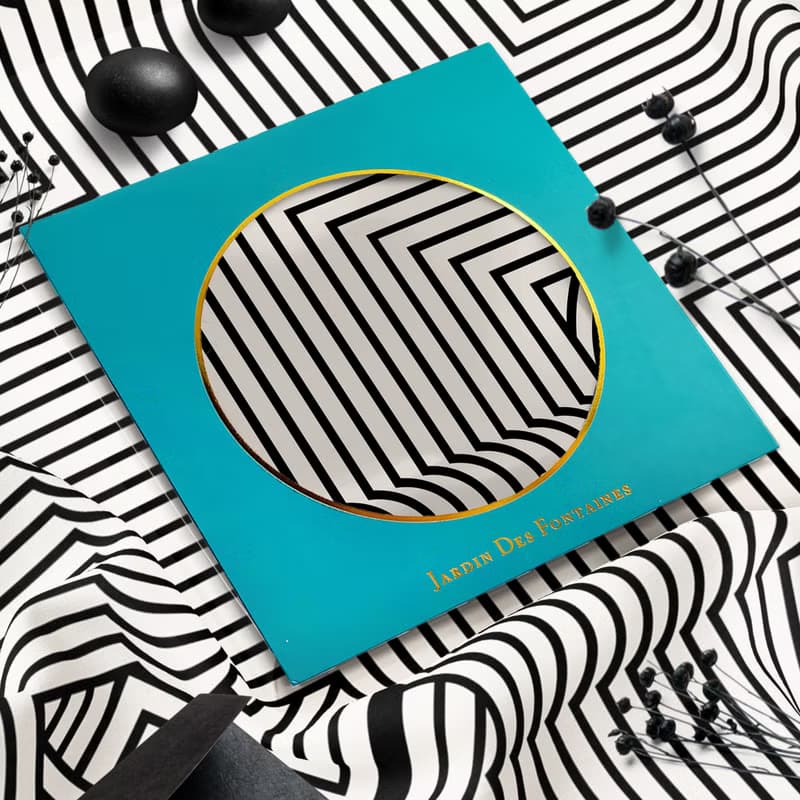 空中的浪漫大方巾絲巾90厘米 Jardin Des Fontaines