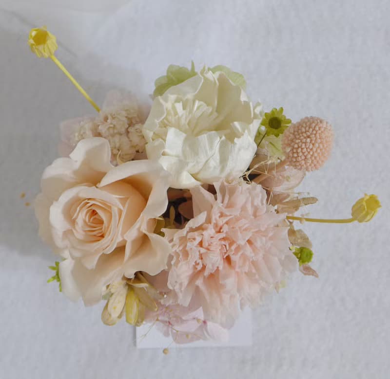 母節親永生康乃馨盆花  結婚捧花永生乾燥花情人節生日禮物花束七