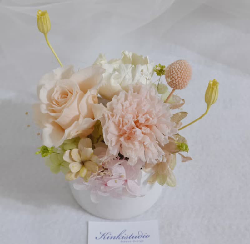 母節親永生康乃馨盆花  結婚捧花永生乾燥花情人節生日禮物花束七