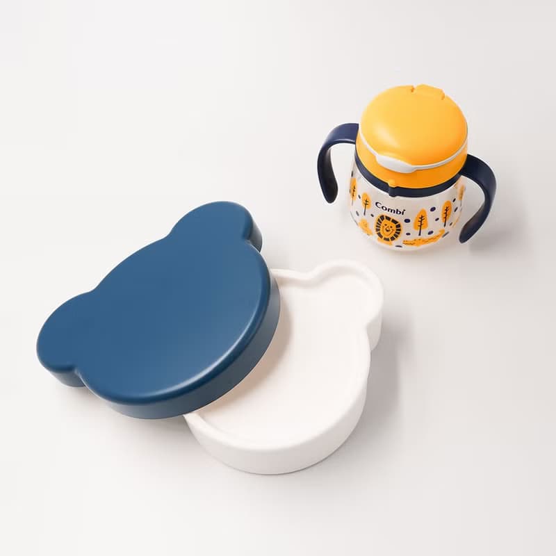 【經典出遊組合】combi x tak 樂可直飲杯(240ml)+小熊餐盒