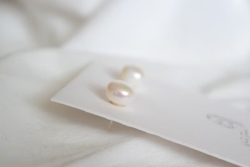 【簡單的】天然淡水珍珠耳釘 全925純銀耳釘/耳夾 大中小 迷你