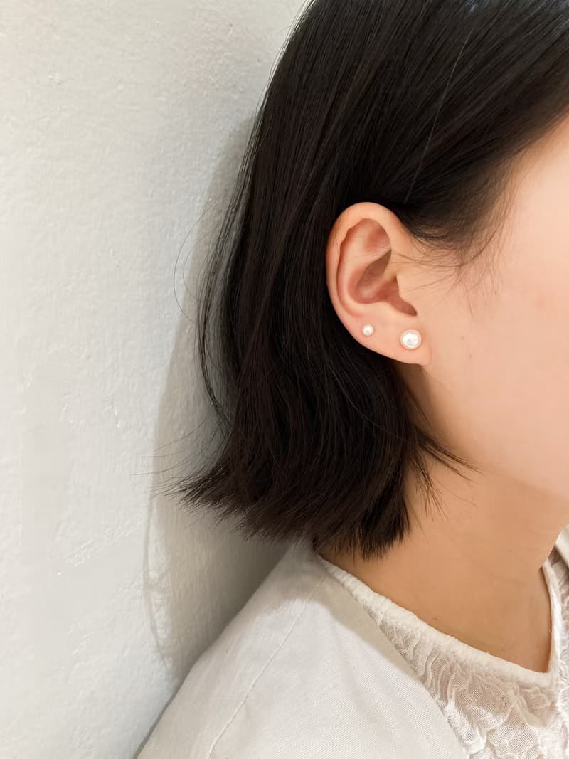 【簡單的】天然淡水珍珠耳釘 全925純銀耳釘/耳夾 大中小 迷你