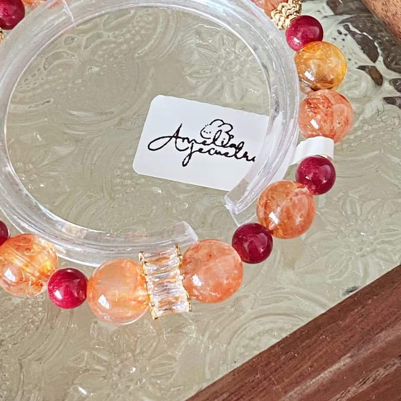 Amelia Jewelry丨摩羯座丨收藏級血砂膠花原創設計手鍊丨星座手鍊