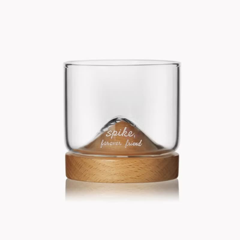 120cc【哲學生活小山杯】櫸木 原木山形酒杯 茶杯 畢業