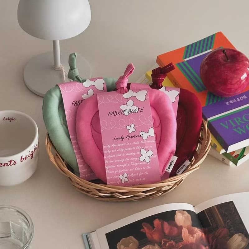 Fabric Plate (Pink Wave)