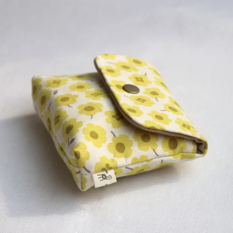 【MY HANDMADE】 黃花Vintage 錢包 化妝包