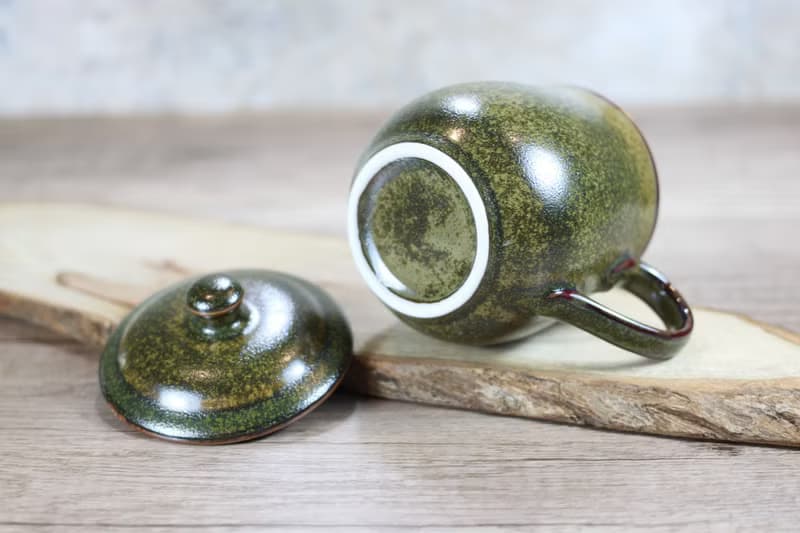 【母親節禮物】茶末釉蓋杯 帶蓋馬克杯 鶯歌名家葉敏祥作品