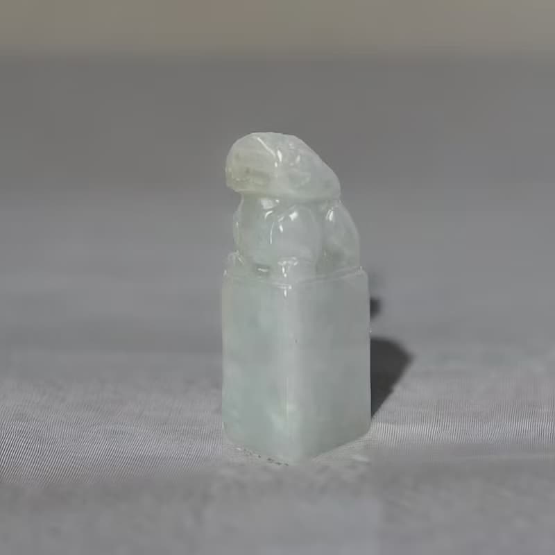 【招財神獸】翡翠貔貅印章 | 天然緬甸玉翡翠A貨 | 送禮