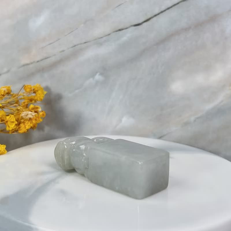 【招財神獸】翡翠貔貅印章 | 天然緬甸玉翡翠A貨 | 送禮
