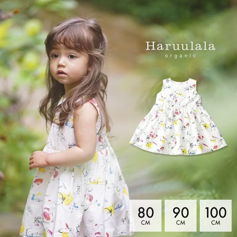 日本童裝禮盒【明日景色 女童洋裝】80~100cm 有機棉 周歲禮物