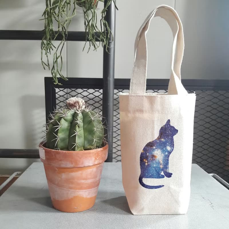 Cosmic Cat 帆布 袋 隨行杯 飲料提袋 貓 宇宙 銀河 文青 禮物