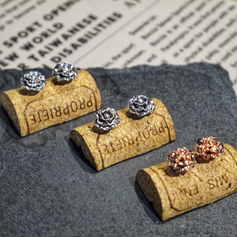 【玫瑰花】耳環  情人節禮物