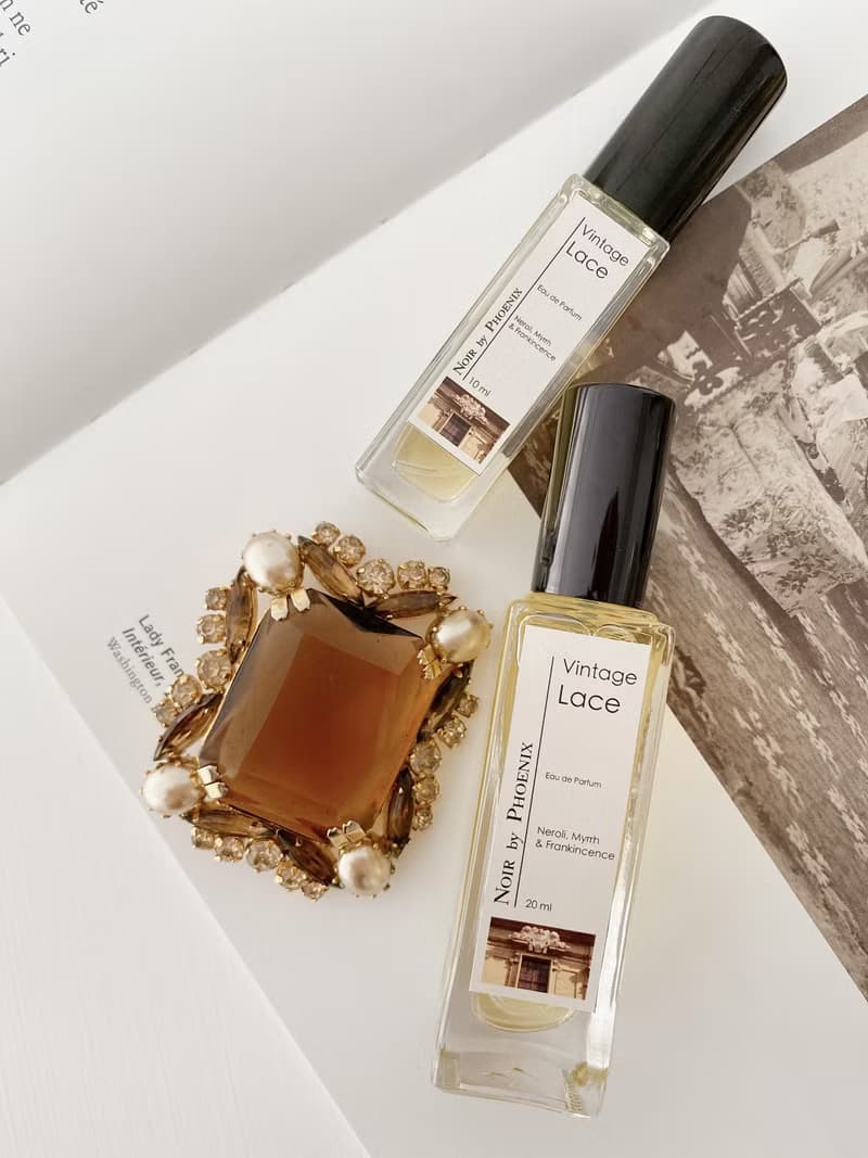 古董蕾絲精油夜香水 橙花 乳香 沒藥