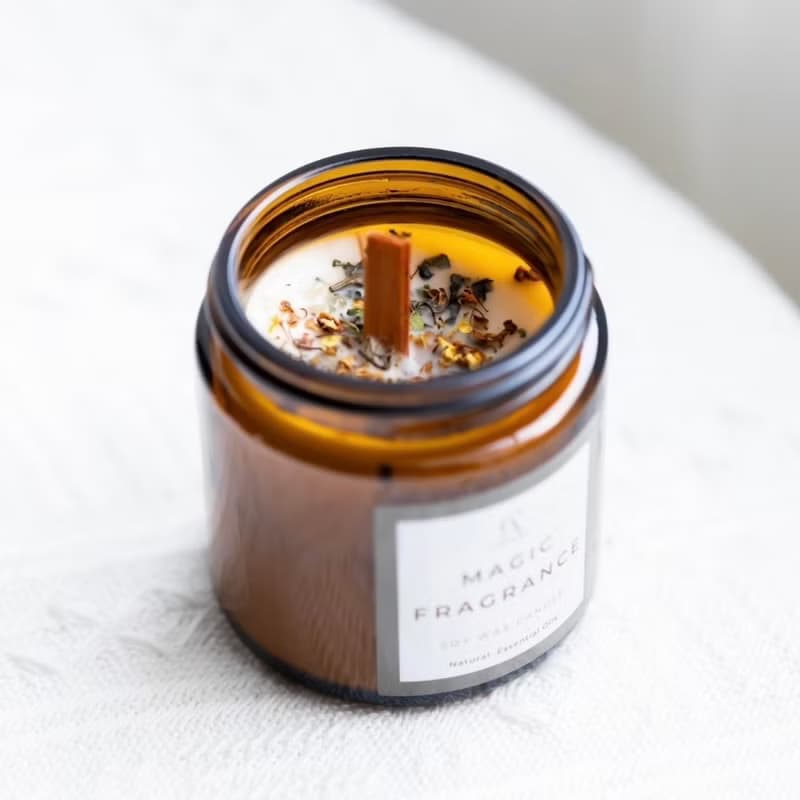 天然大豆蠟燭 金錢招財香氛魔法蠟燭 融蠟燈蠟燭 100g 單顆蠟燭
