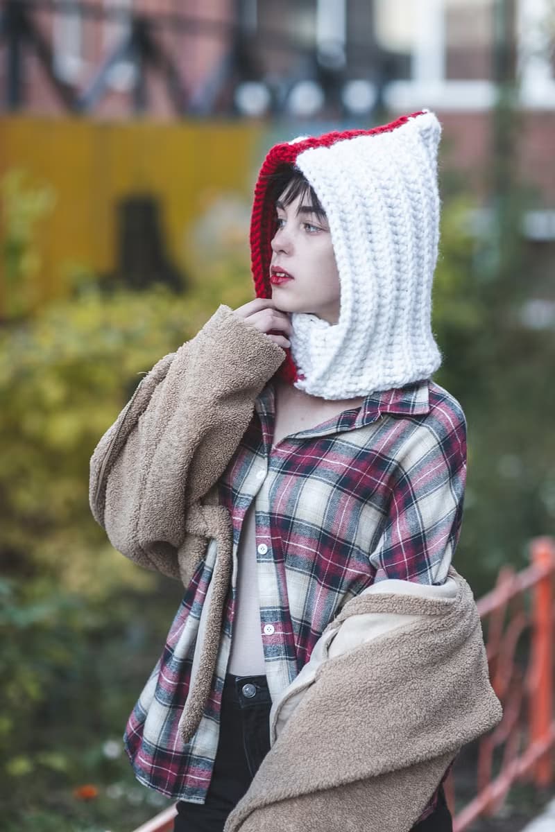 Toadstool pointed hat, Red amanita mushroom hat, Crochet mushroom hooded cowl