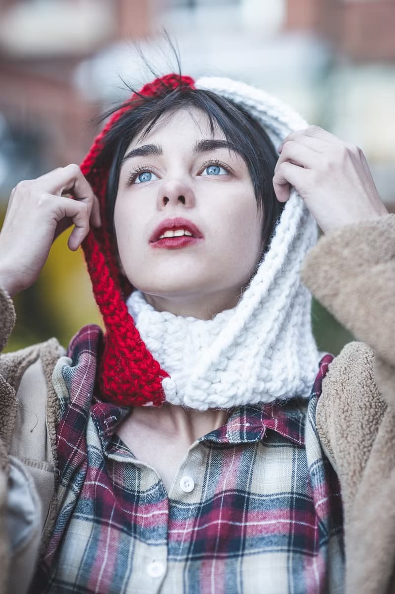 Toadstool pointed hat, Red amanita mushroom hat, Crochet mushroom hooded cowl