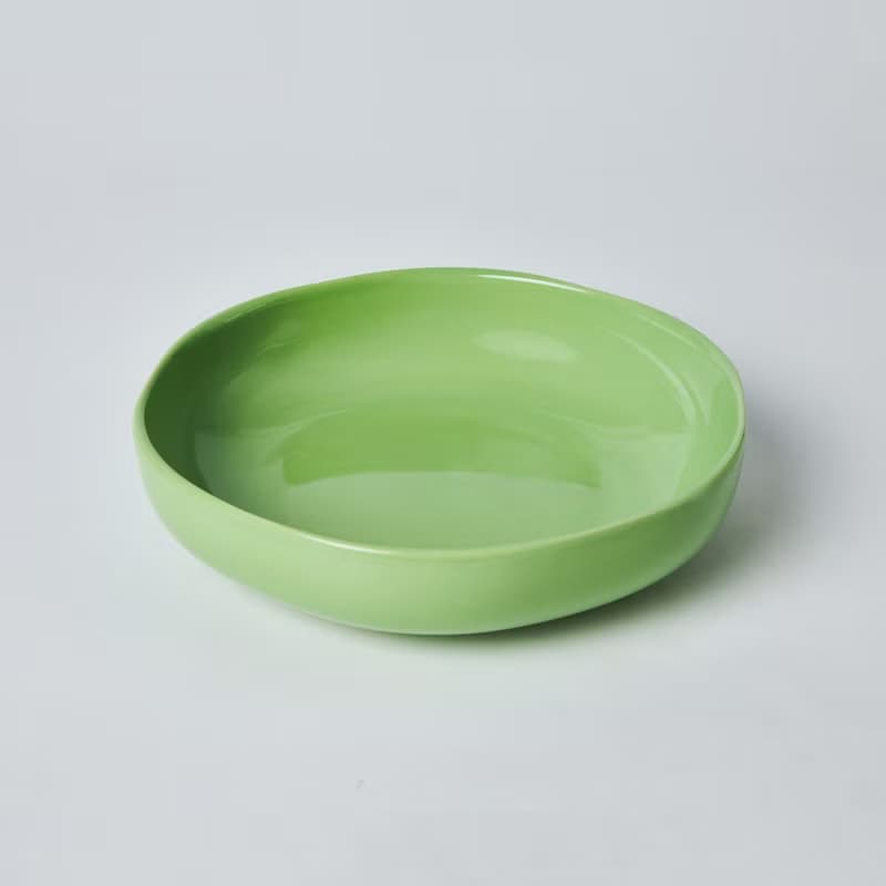 KOGA 許家陶器品 陶質六角深盤 (丹青)