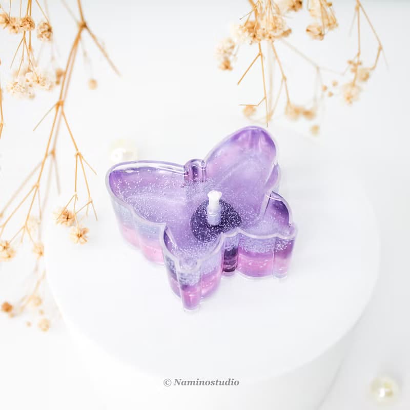 Glitter Gel Candle, Butterfly series