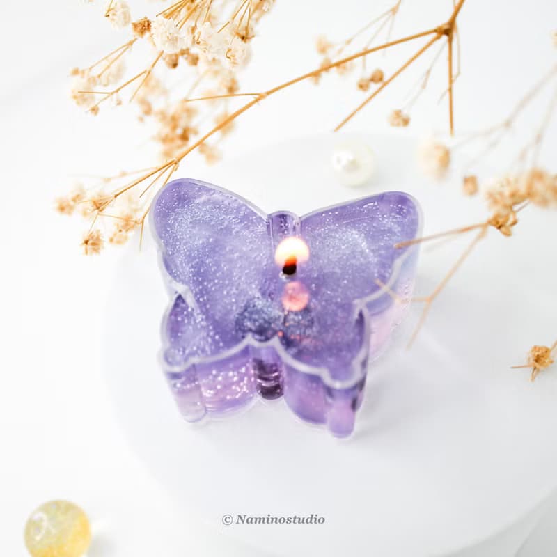 Glitter Gel Candle, Butterfly series
