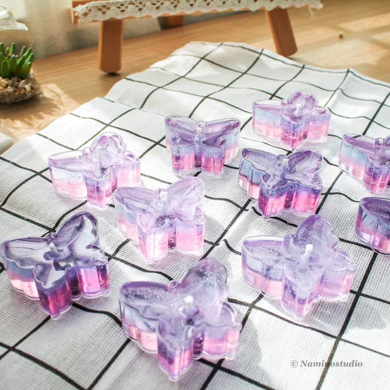 Glitter Gel Candle, Butterfly series