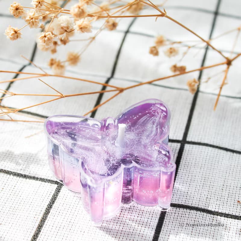 Glitter Gel Candle, Butterfly series