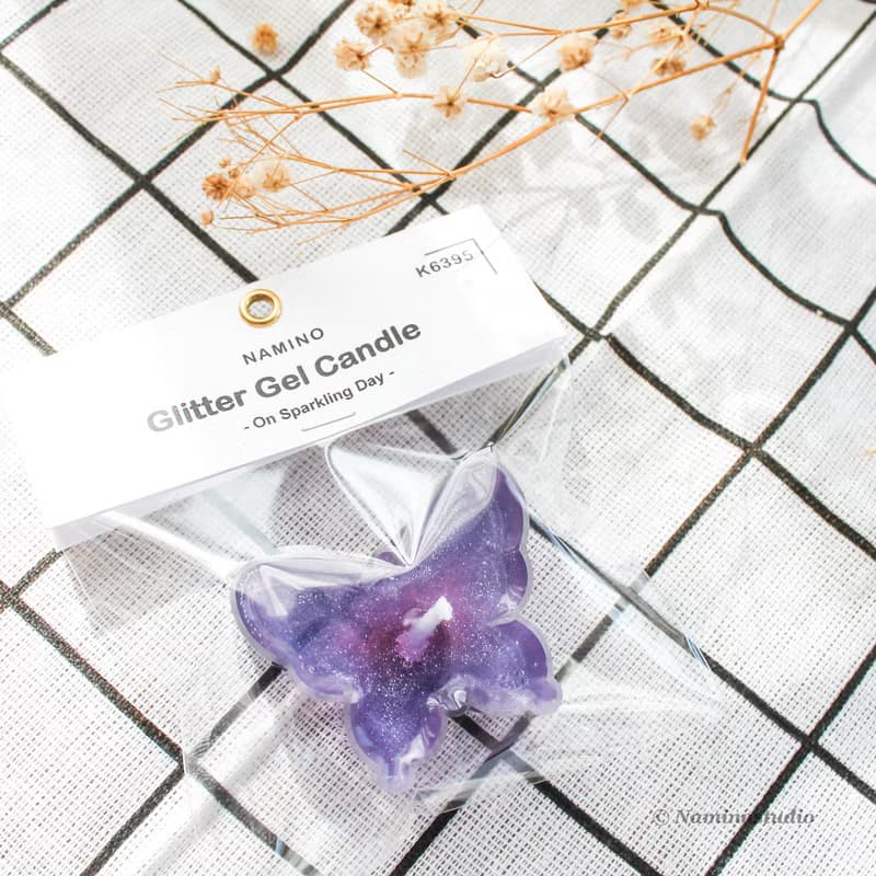 Glitter Gel Candle, Butterfly series