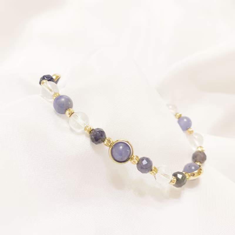 坦桑石 菫青石 白水晶 月光石 藍砂石 水晶手鍊 霍爾的移動城堡