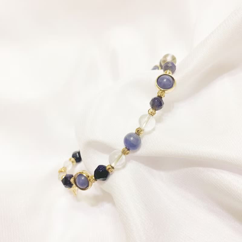 坦桑石 菫青石 白水晶 月光石 藍砂石 水晶手鍊 霍爾的移動城堡