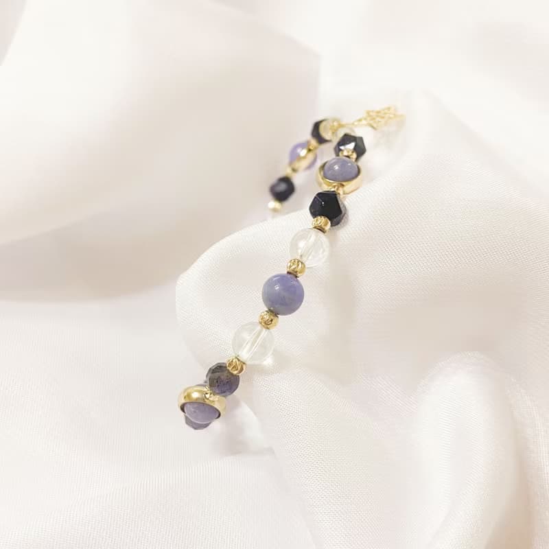 坦桑石 菫青石 白水晶 月光石 藍砂石 水晶手鍊 霍爾的移動城堡