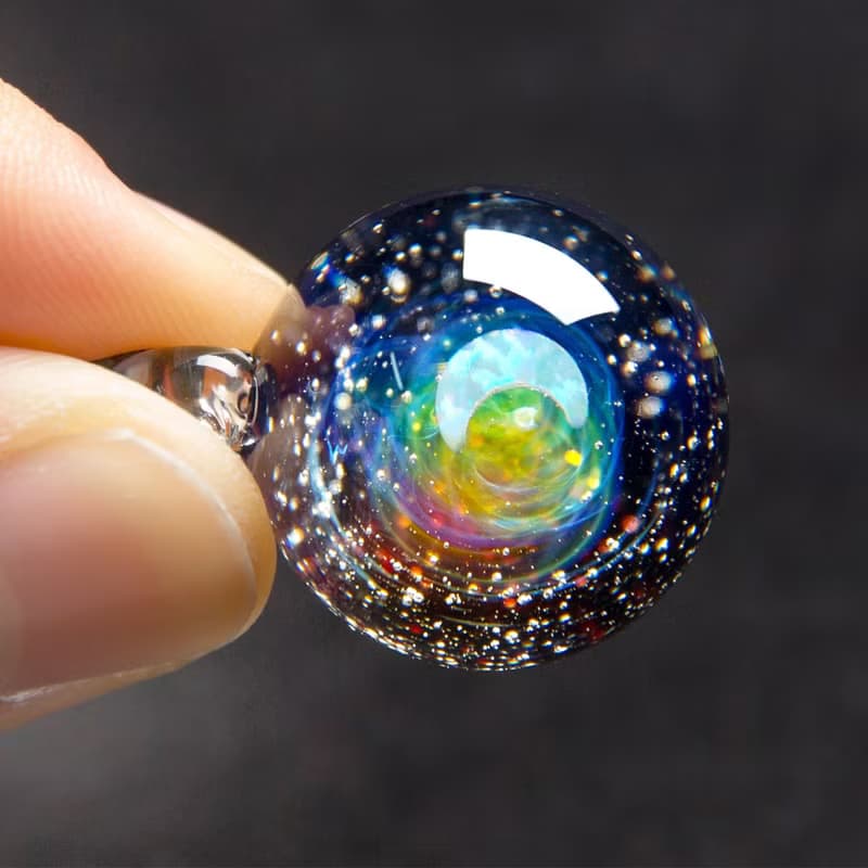 【原創宇宙琉璃項鍊】日本銀河玻璃吊墜聖誕星空送禮生日飾品禮物