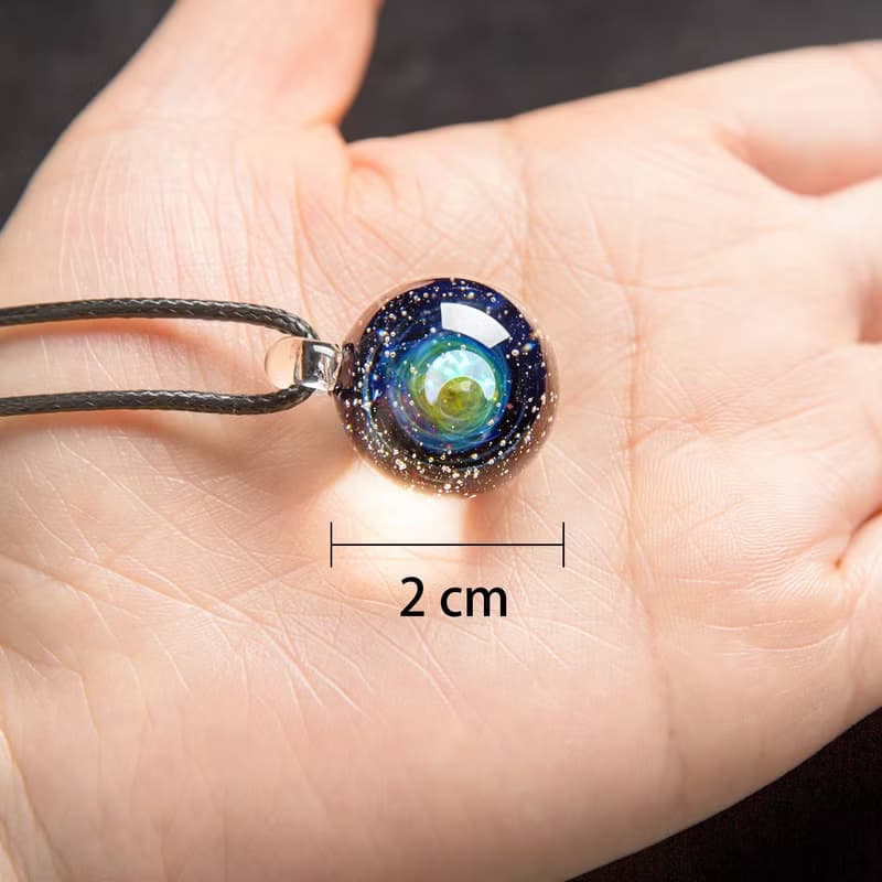 【原創宇宙琉璃項鍊】日本銀河玻璃吊墜聖誕星空送禮生日飾品禮物