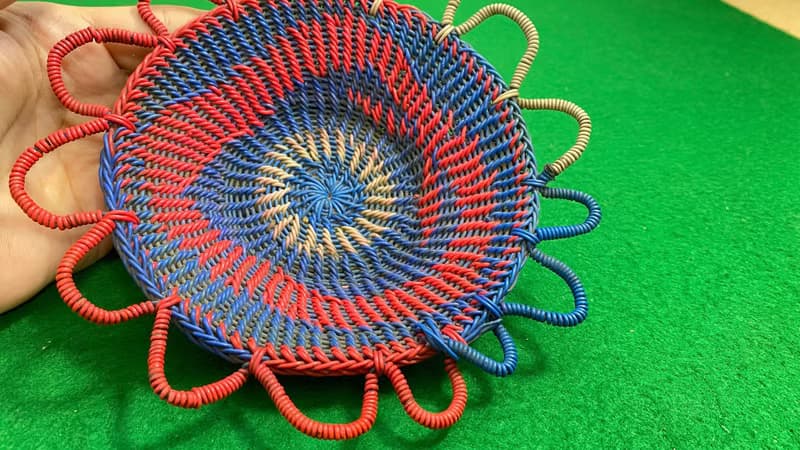 復古裝飾托盤水果籃圓形乾拼盤麵包托盤