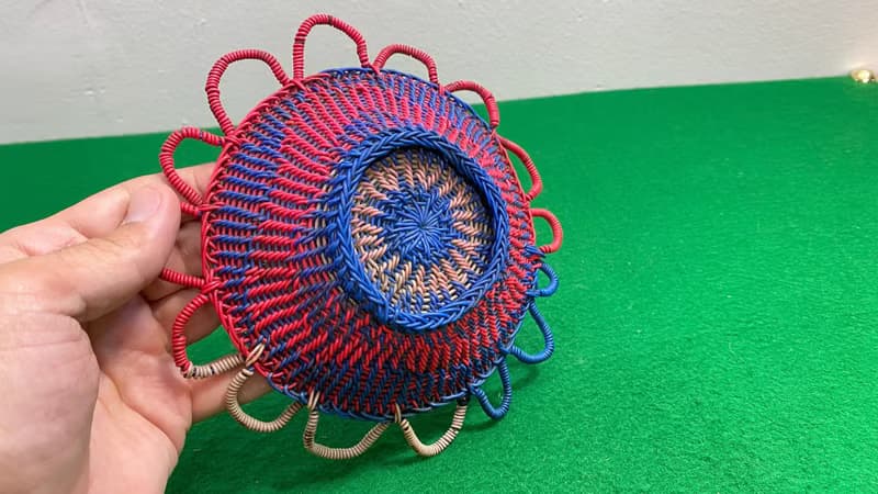 復古裝飾托盤水果籃圓形乾拼盤麵包托盤