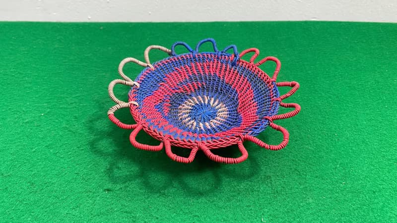 復古裝飾托盤水果籃圓形乾拼盤麵包托盤