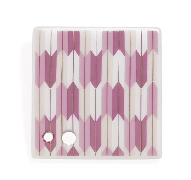 季節圖案系列香立  矢絣 箭羽紋 粉紅【日本松榮堂 香立系列】