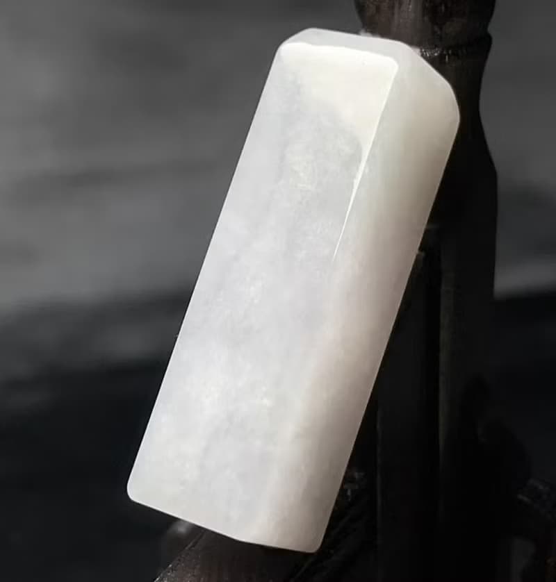 開運印章冰糯種紫羅蘭翡翠印章 | 天然緬甸玉翡翠A貨 | 送禮
