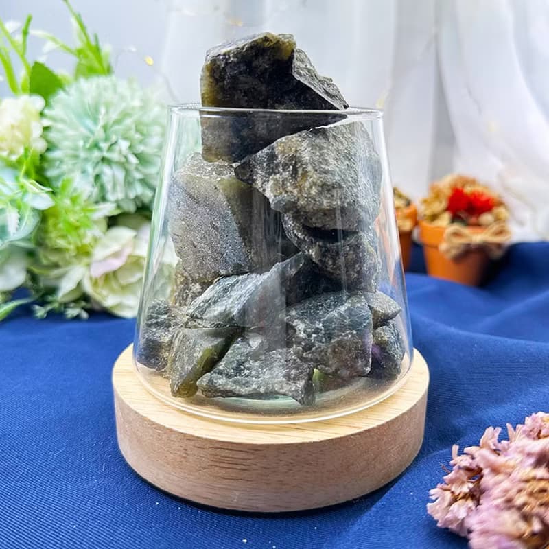 【MU工坊】拉長石擴香石/水晶擴香燈/碎石/室內香薰/淨化小夜