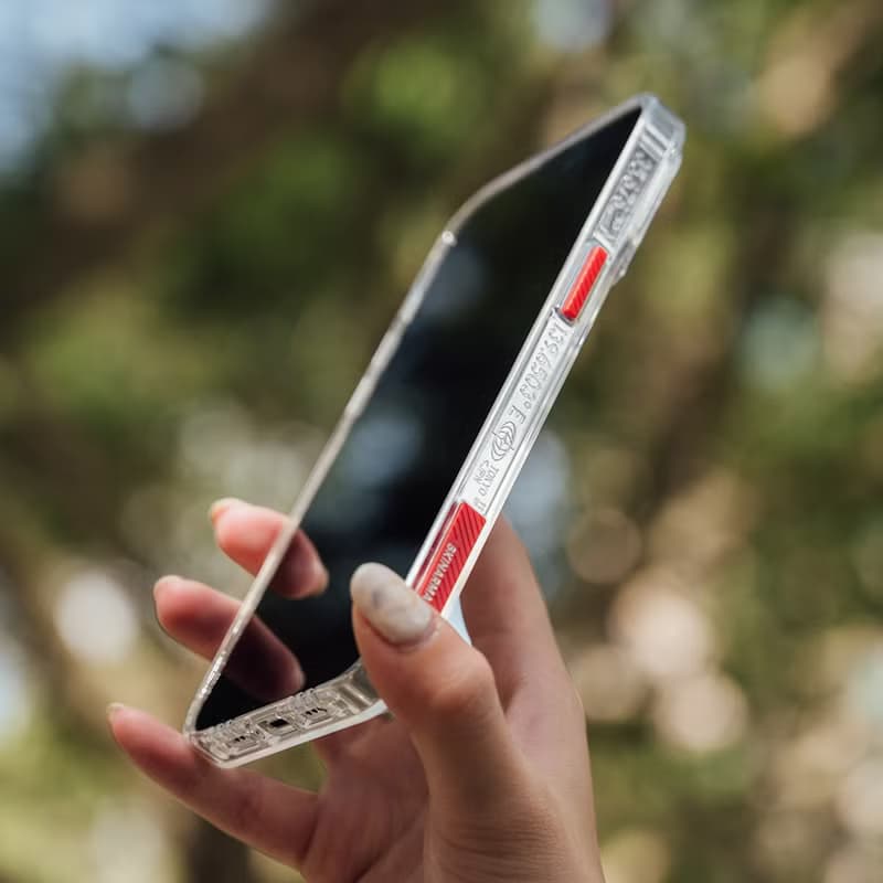 iPhone 14 系列 Saido 低調風格四角防摔手機殼-透明
