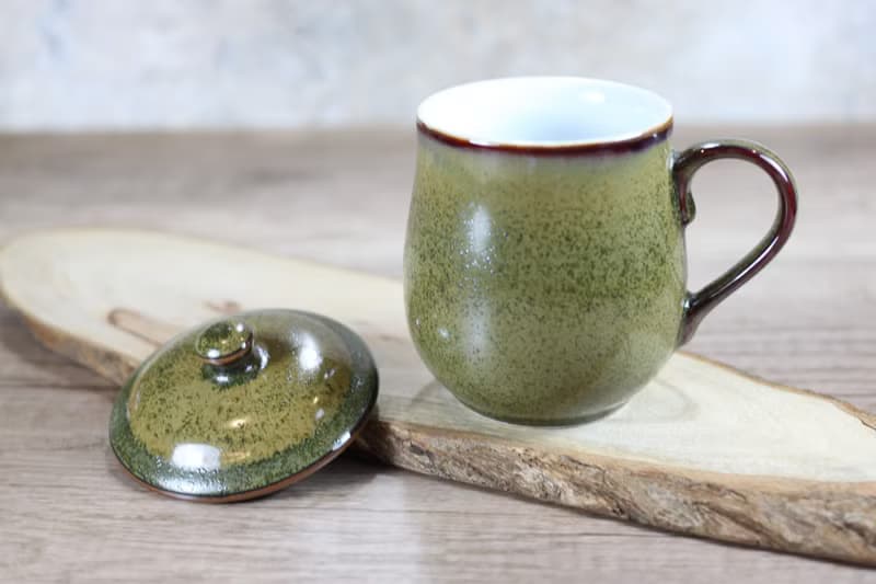【送禮好物】300ml 茶末釉蓋杯 帶蓋馬克杯 鶯歌名家葉敏祥作品
