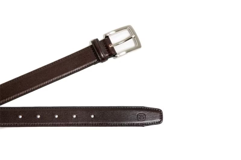 【父親節禮物】【送禮推薦】商務首選 方形針扣紳士皮帶 深咖