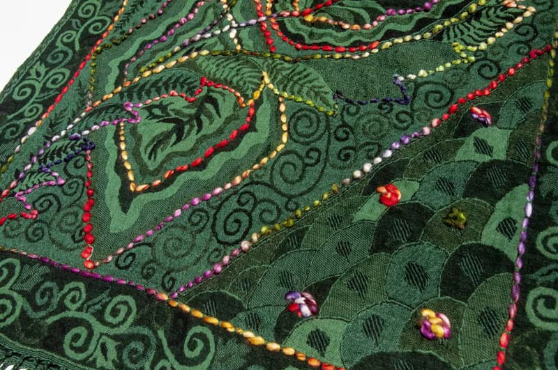 喀什米爾Cashmere/水煮羊毛披肩/針織圍巾/刺繡圍巾/羊絨披巾-花