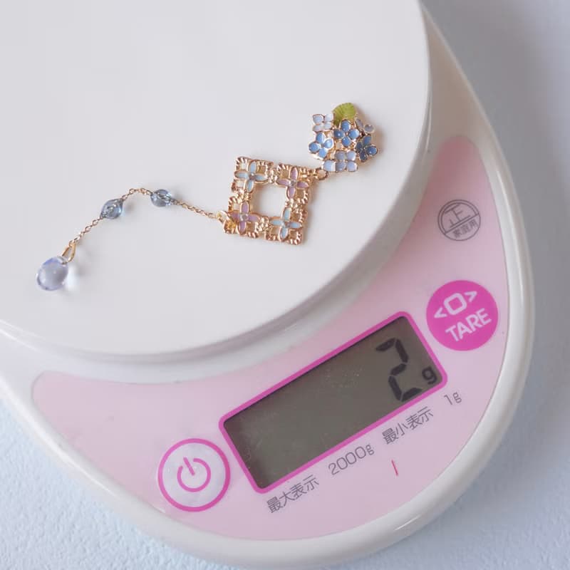 紫陽花としずくのピアス/イヤリング