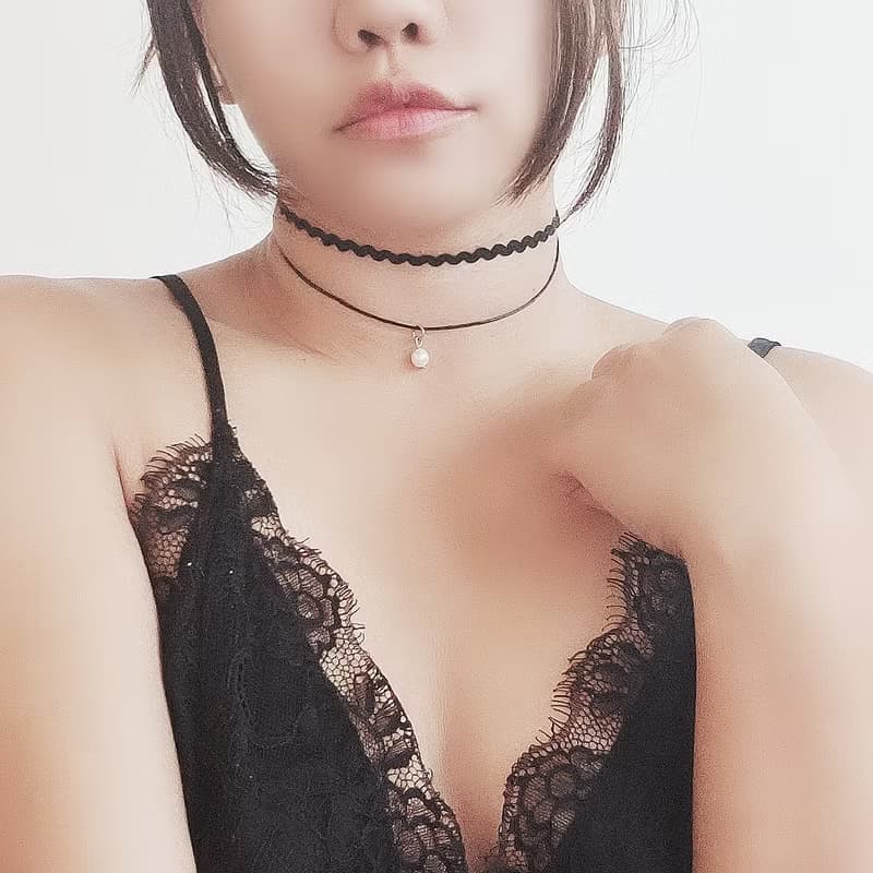 珍珠雙層波浪choker 合金/純銀
