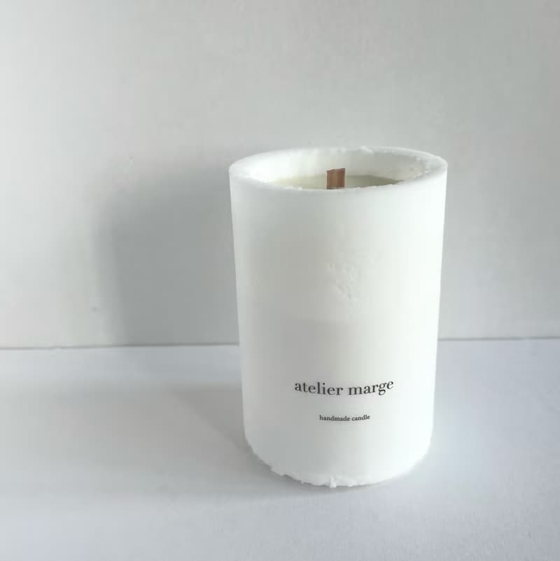 fragrance candle granité homme blanc