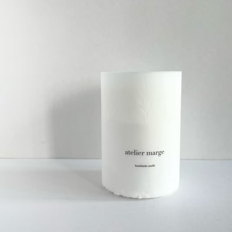 fragrance candle granité homme blanc
