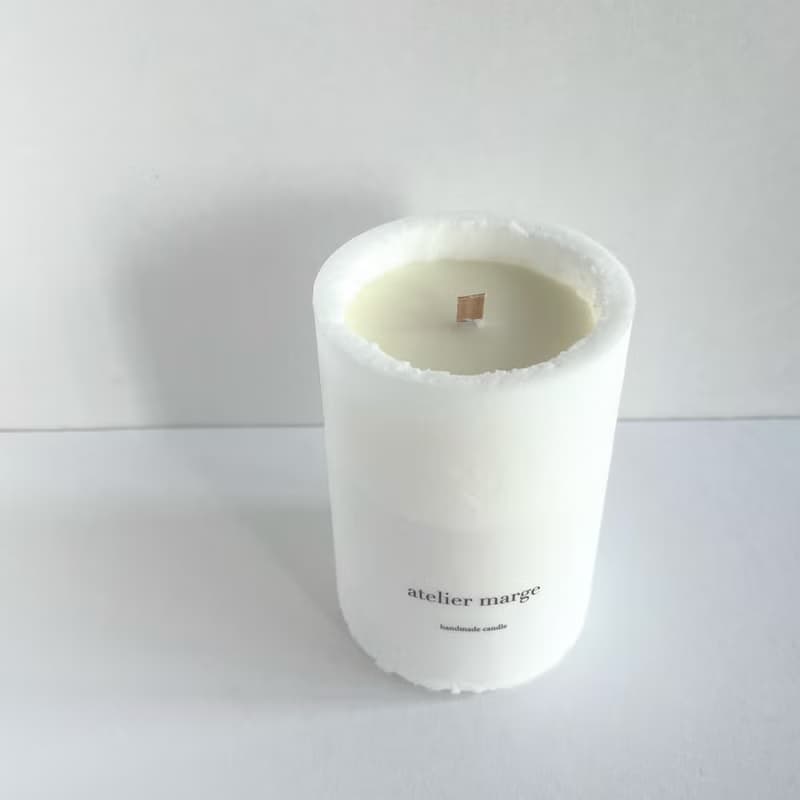 fragrance candle granité homme blanc