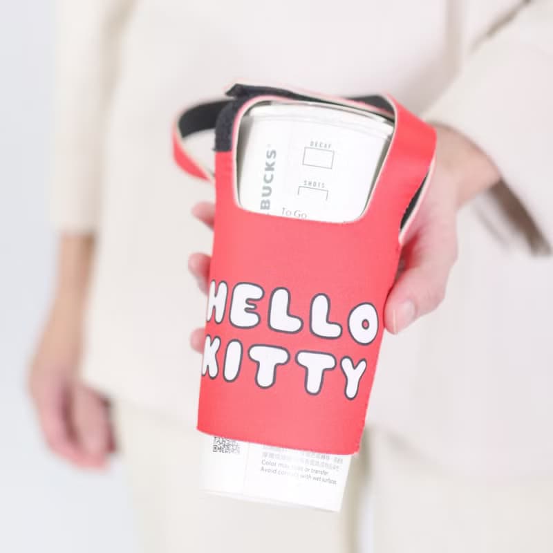 murmur 隔熱杯套| hello kitty (紅) 飲料杯套